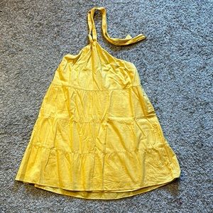 Halter yellow dress